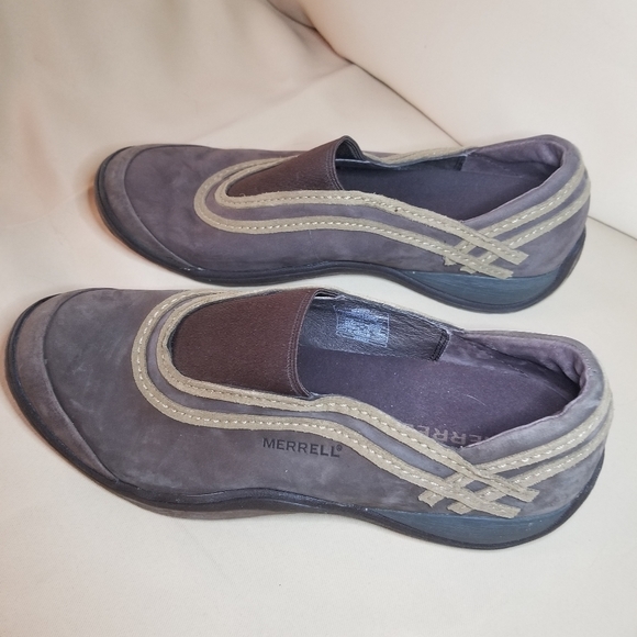 NWOT Merrell willow chocolate suede slip ons - Picture 5 of 9